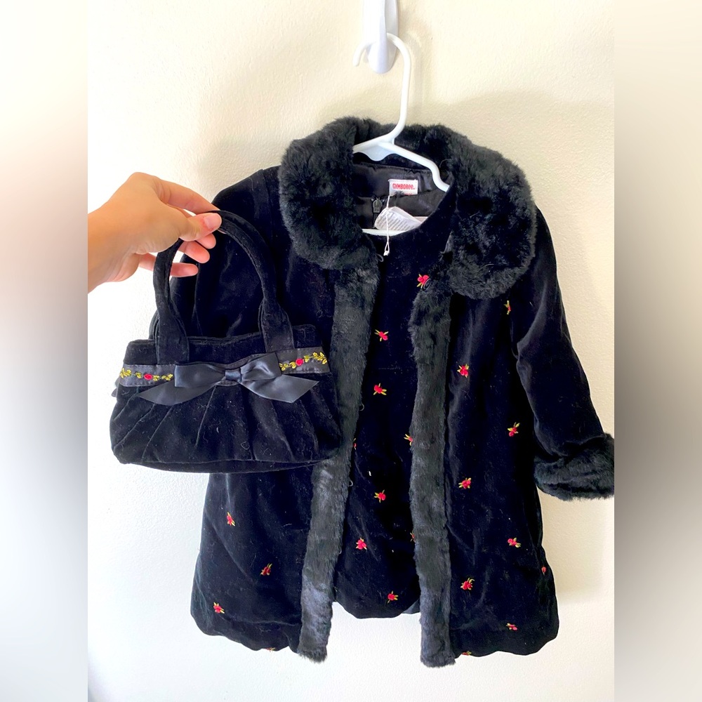 3 Piece Vintage 2004 Gymboree Formal Dress, Coat and Purse